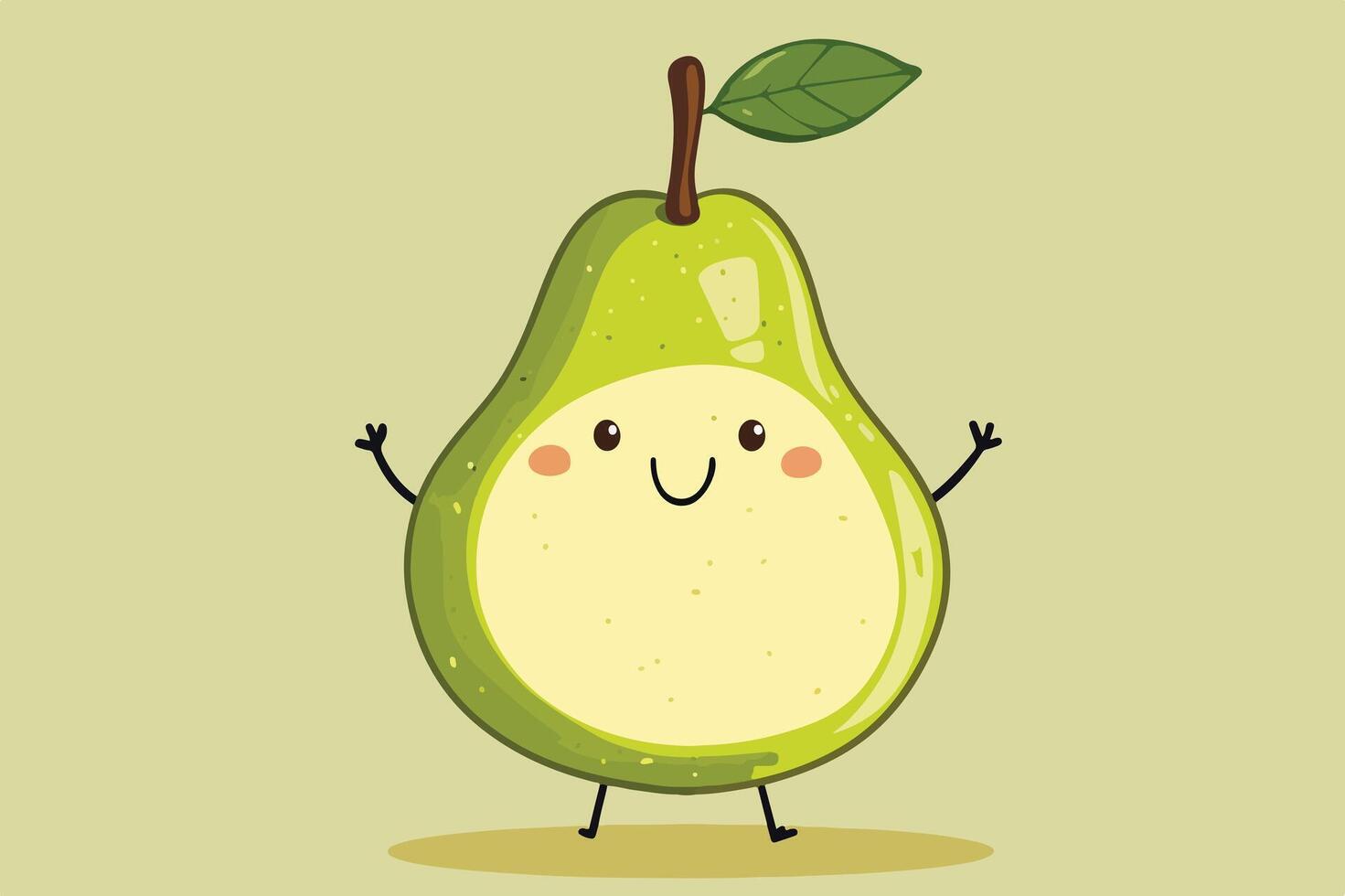 Dancing Pear Cartoon vector