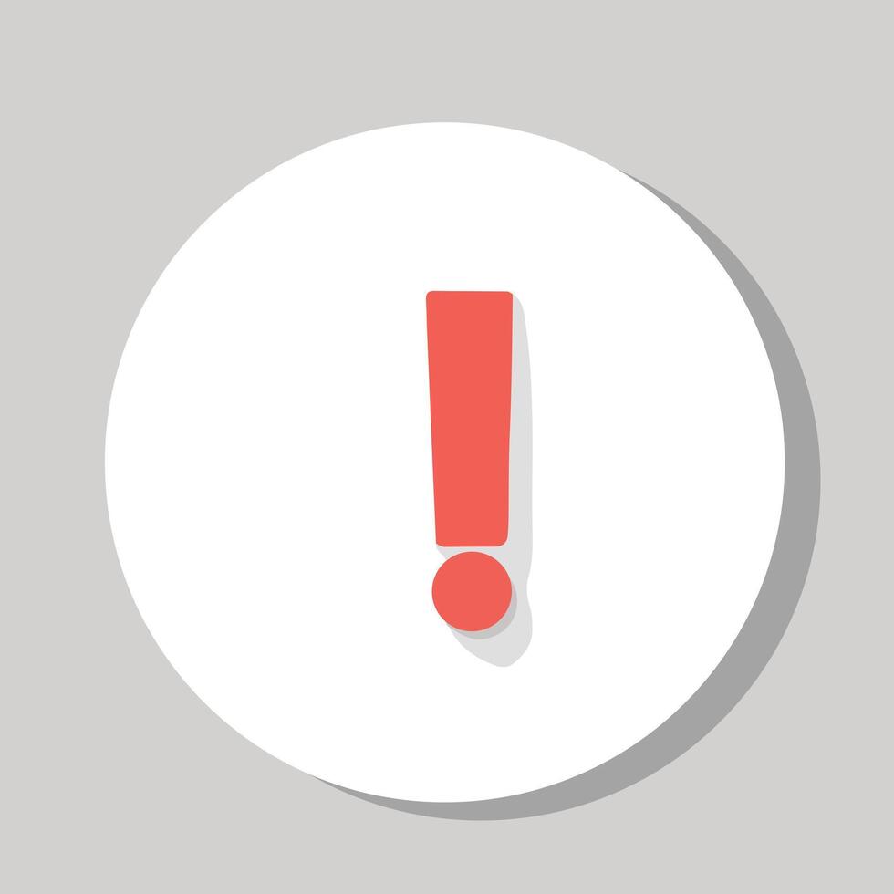 Red Exclamation Mark Icon vector