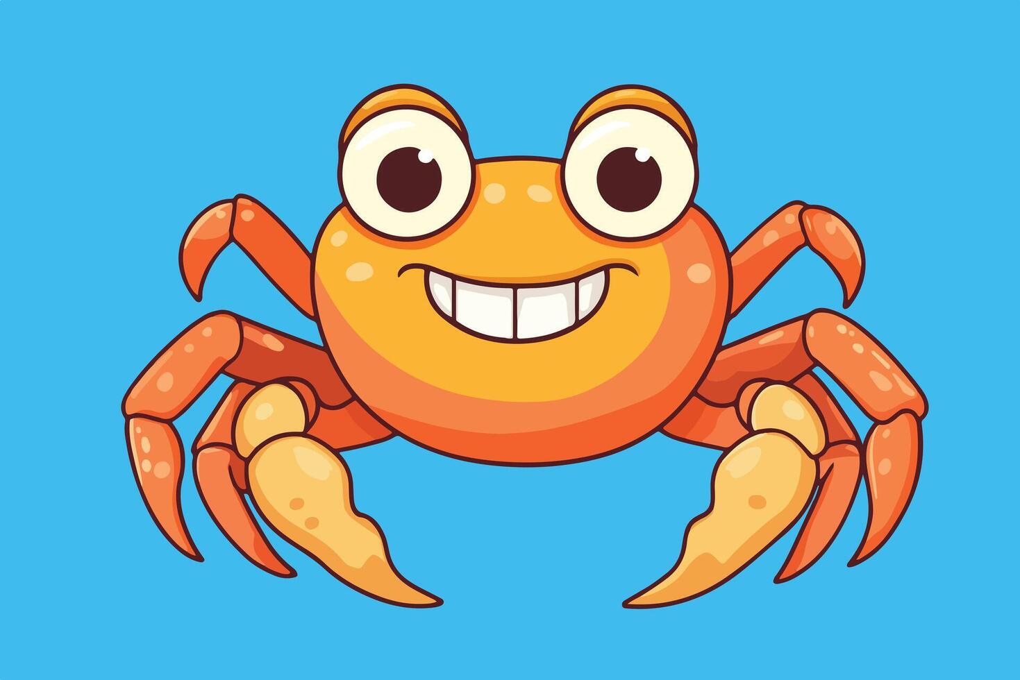 Friendly Crab Cartoon vector