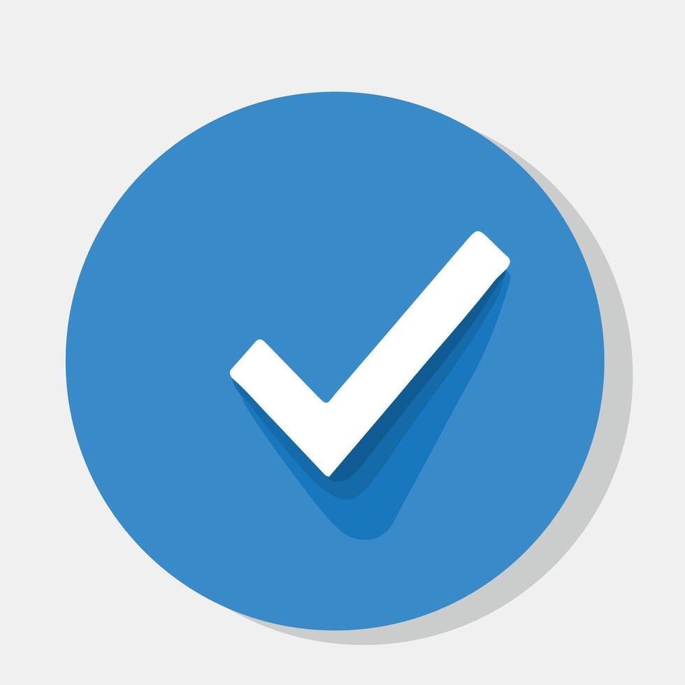 Blue Check Mark Icon vector
