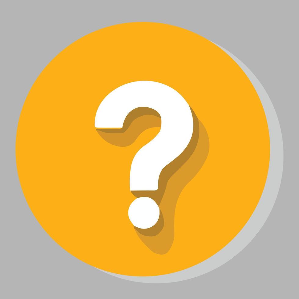 Yellow Question Mark Icon vector