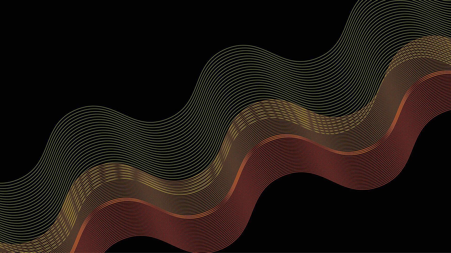 A wavy line of red and gold colors vector