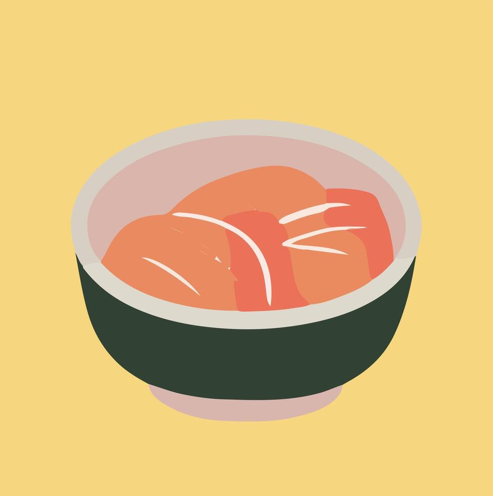 sushi with salmon vector