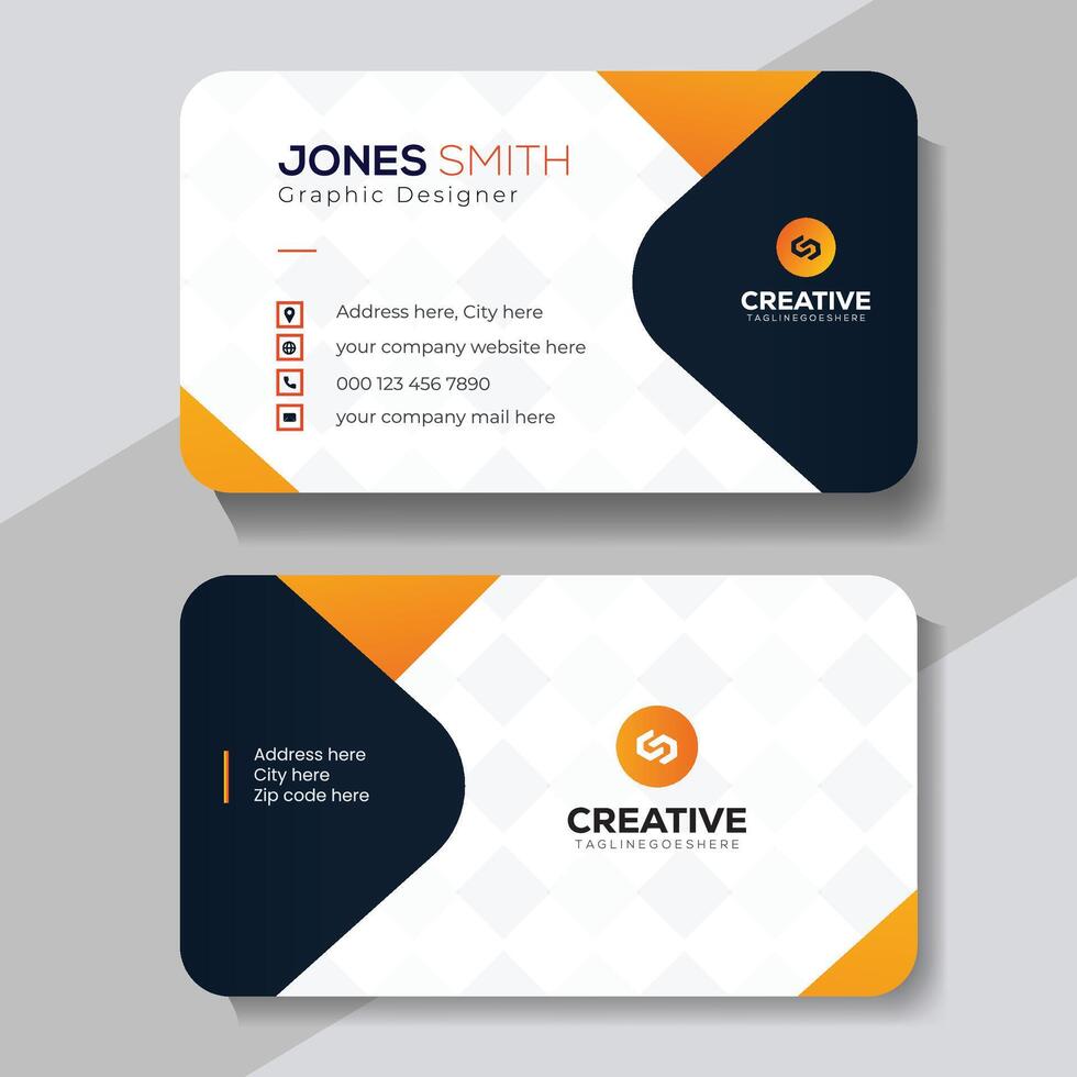 Free elegant minimal red and gray business card template vector
