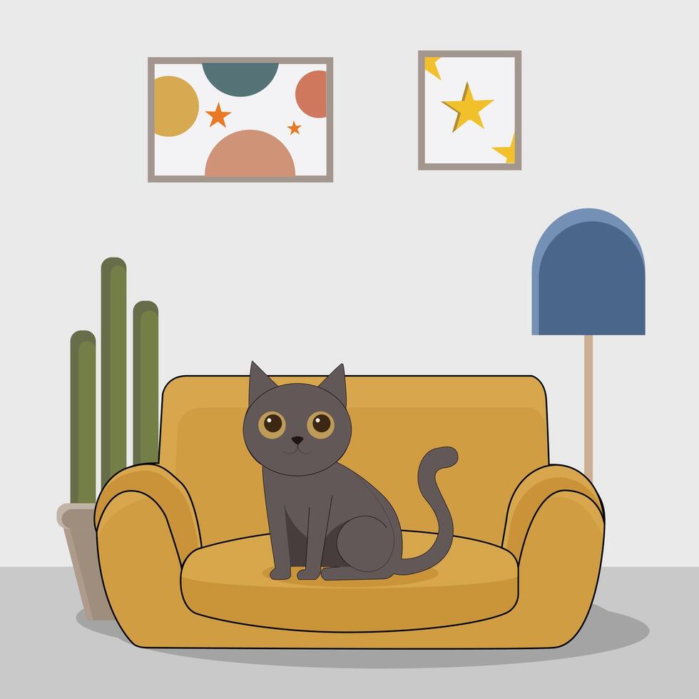 Cute cat cartoon icon. Animal pet and nature theme. Colorful design. vector