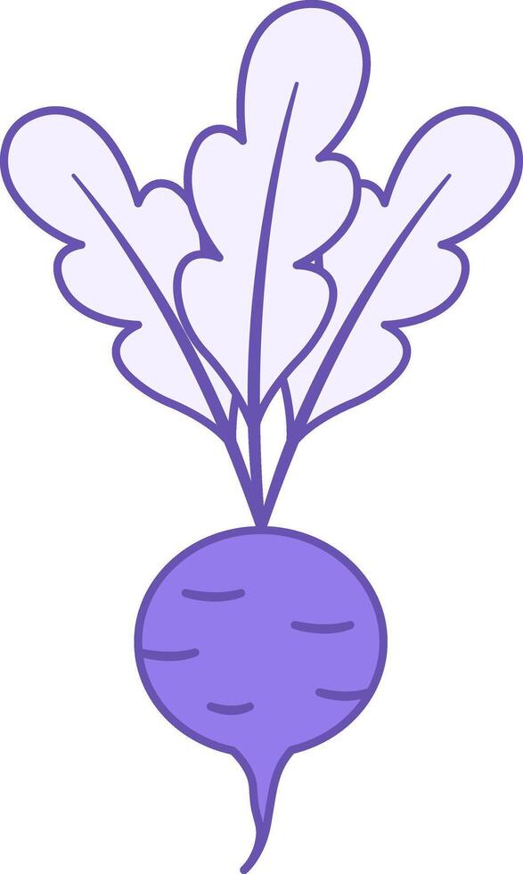 Radish Color Icon. Vegetarian Food Icon. Organic and Natural Product. Vegetables Concept vector