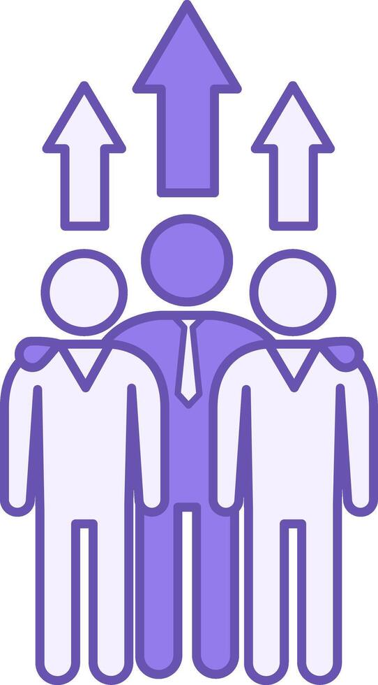 Mentoring Colored Icon. Icon of Business Mentor, New Employees, and Up Arrow. Mentoring and Coaching Creative Idea Concept vector