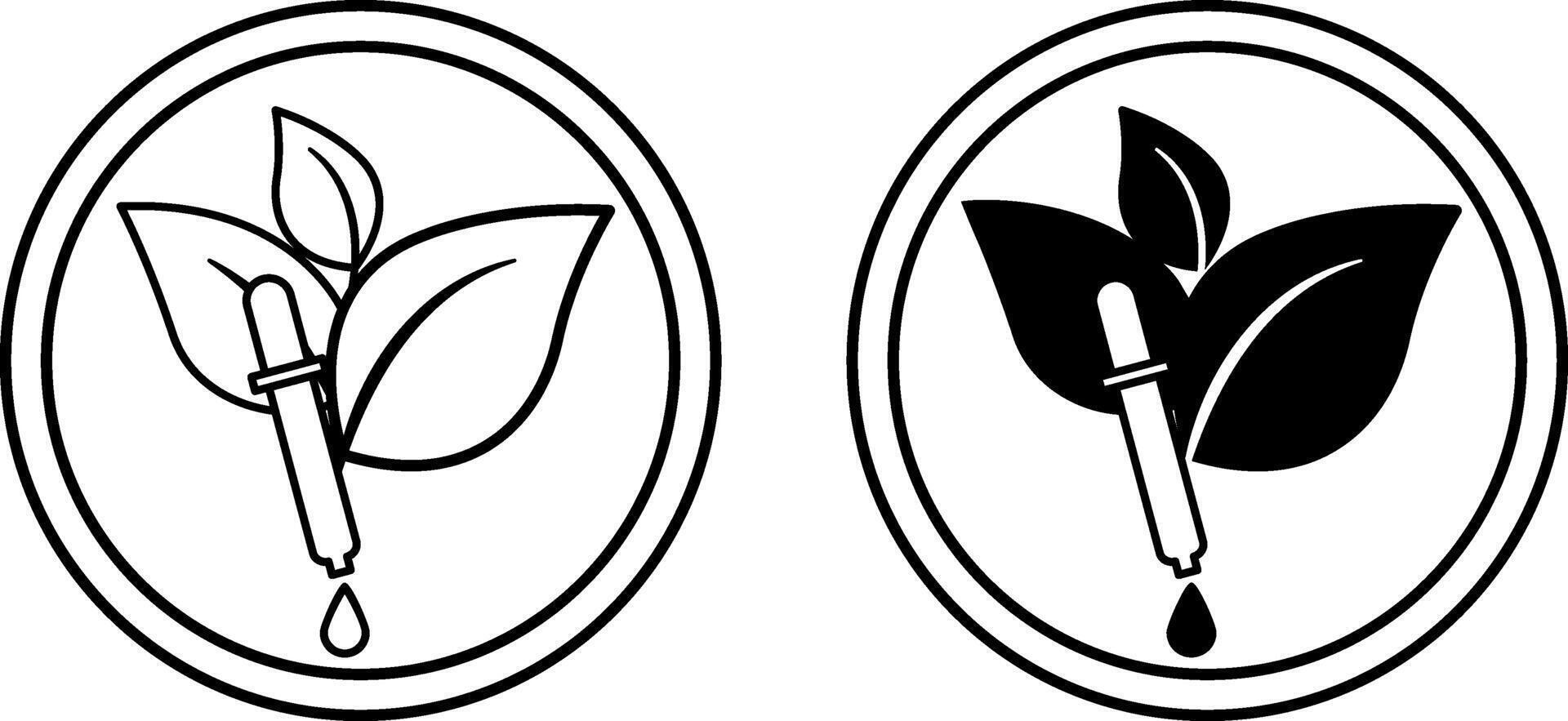 Ecological Dyes icons. Round Badge, Sticker, Logo, Stamp, and Tag for Organic Product Packaging vector