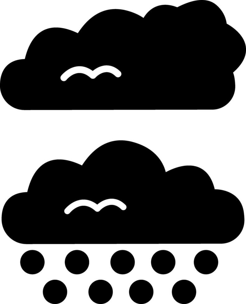 Cloud Icons Black. Weather Icons. Black Clouds vector