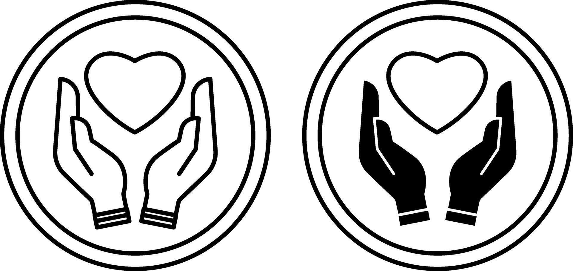 Cruelty Free Labels. Icon of Heart in Human Hands. Not Tested On Animals. Made with love. Tag, Label For Natural and Organic Cosmetics vector