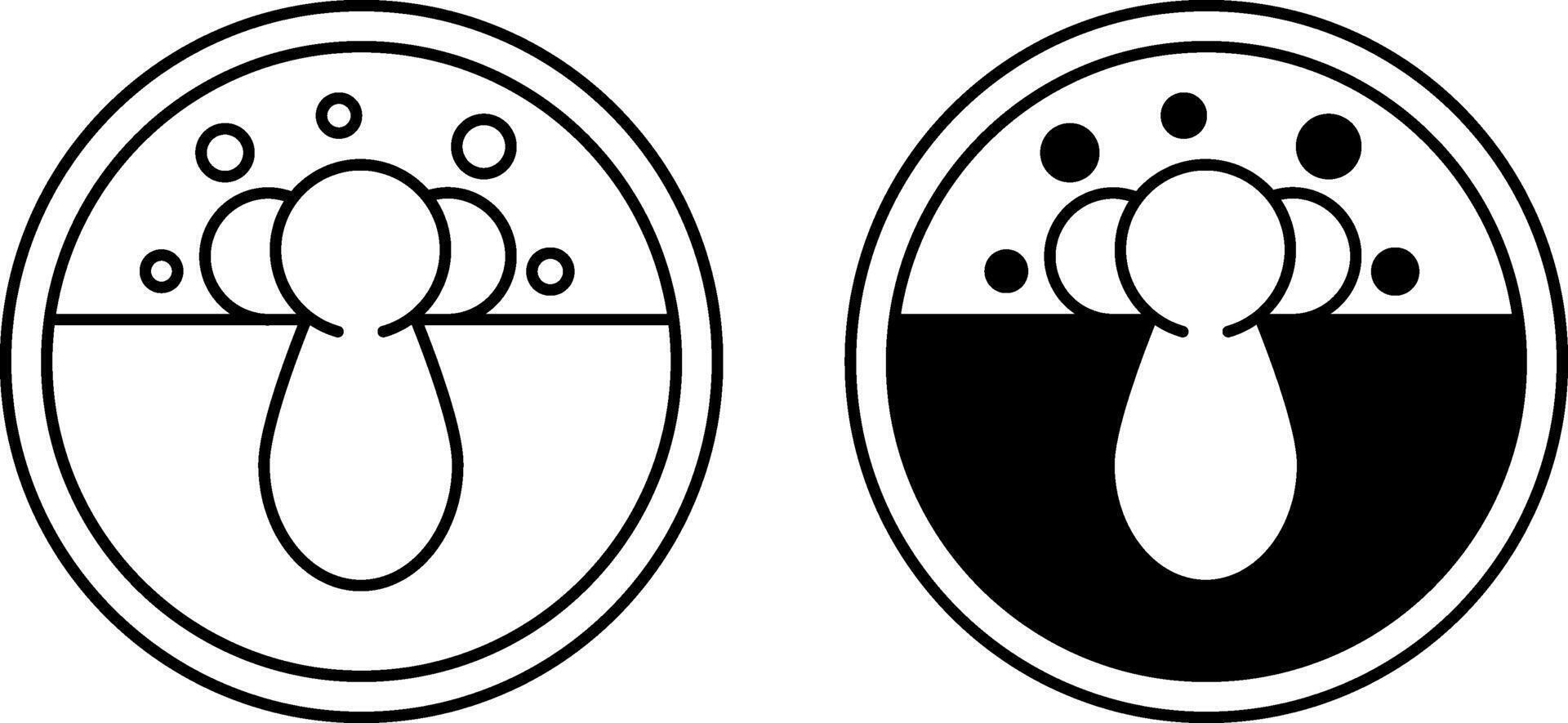 Labels Washing Gel. Black and White Icons. Sticker For Cosmetics Packaging. Skin Care Concept vector
