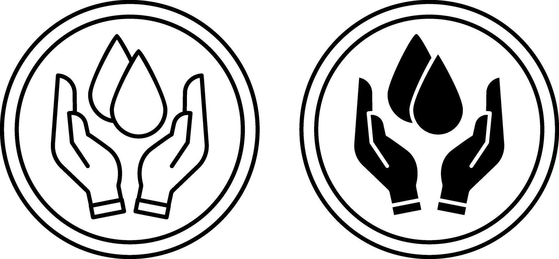 Moisturizing Labels. Black And White Icons. Moisturizer Drops And Human Hands. Sticker For Cosmetics Packaging. Skin Care Concept vector