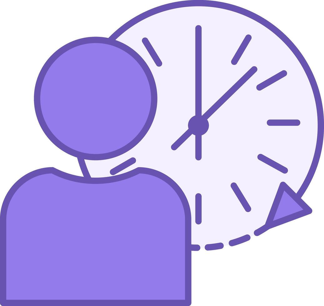 Habits Colored Icon. A Person Performing an Action at the Same Time. Lifestyle Concept vector