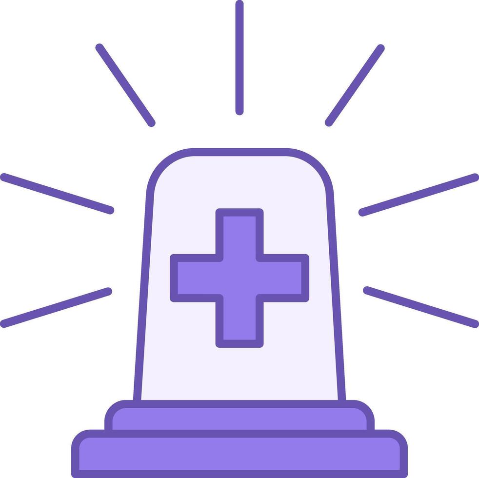 Emergency Color Icon. Icon Of Flashing Light On. Siren, Alarm, Alert. Medical Concept vector