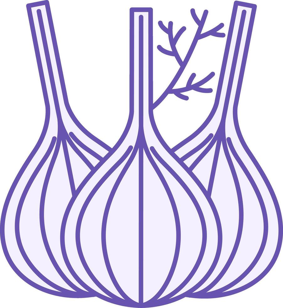 Fennel Color Icon. Icon of Natural and Organic Products. Vegetarian food. Vegetables Concept vector