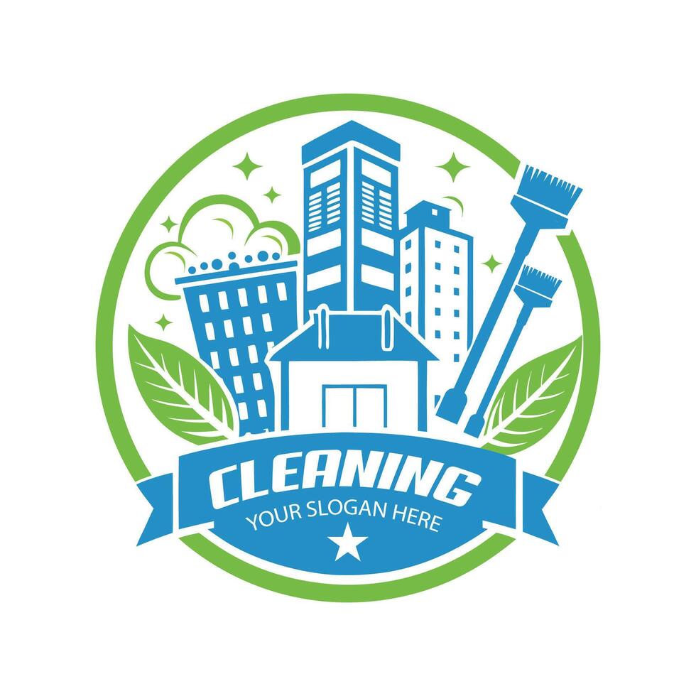 professional logo for cleaning service business vector