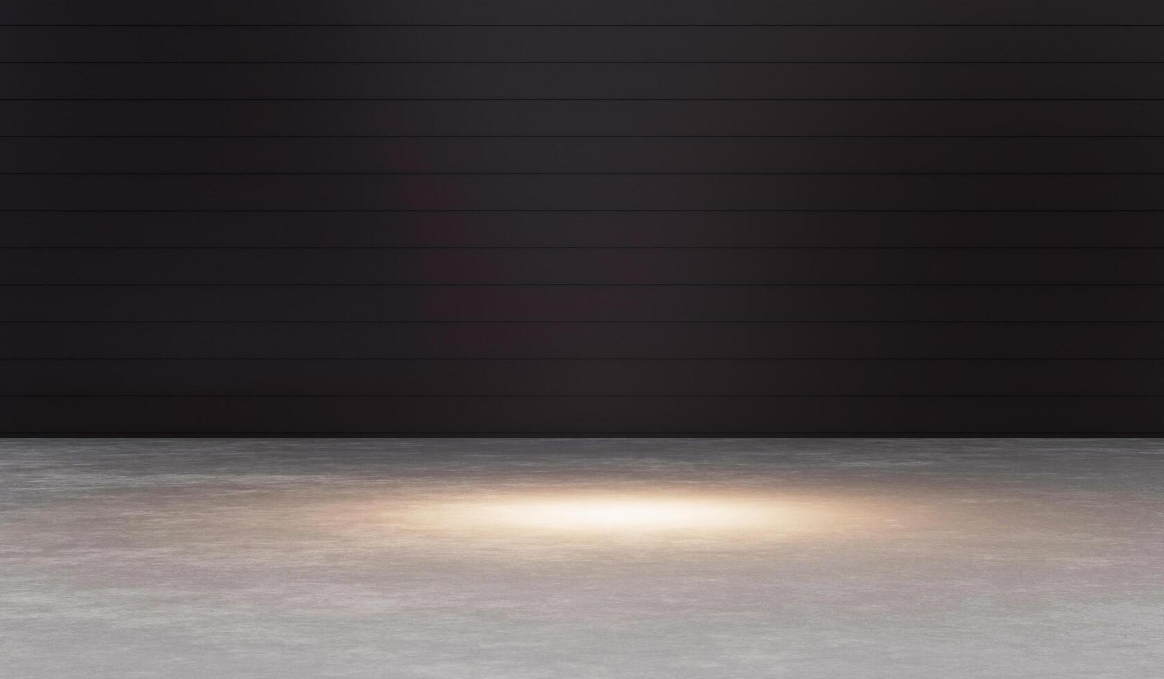 Inside the exhibition room, modern, 3D rendering, floor and wall. photo