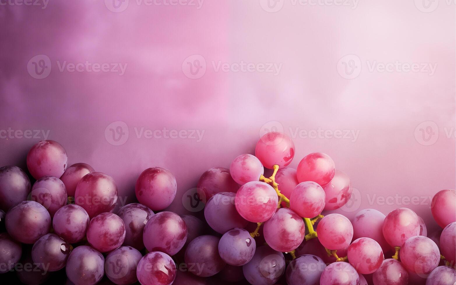 Red grape bunch close up, wine background, top view photo