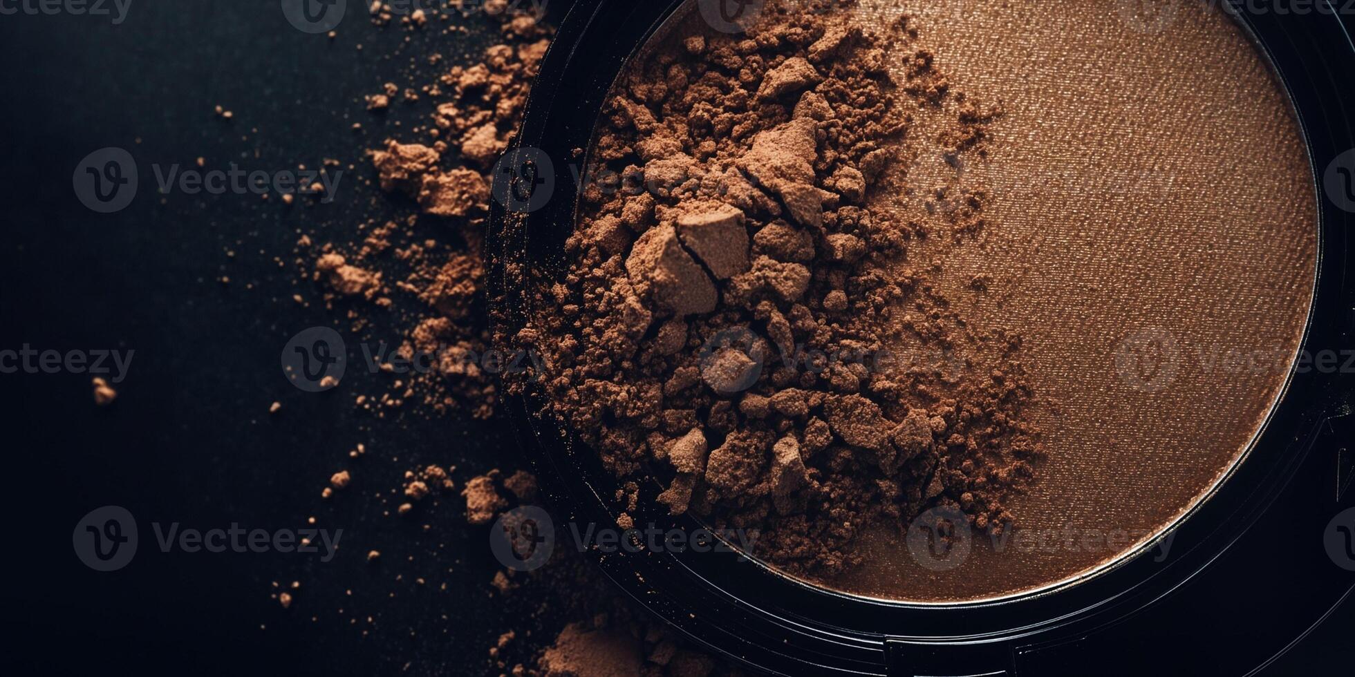 Powder spread across a dark surface creating a delicate textured pattern photo