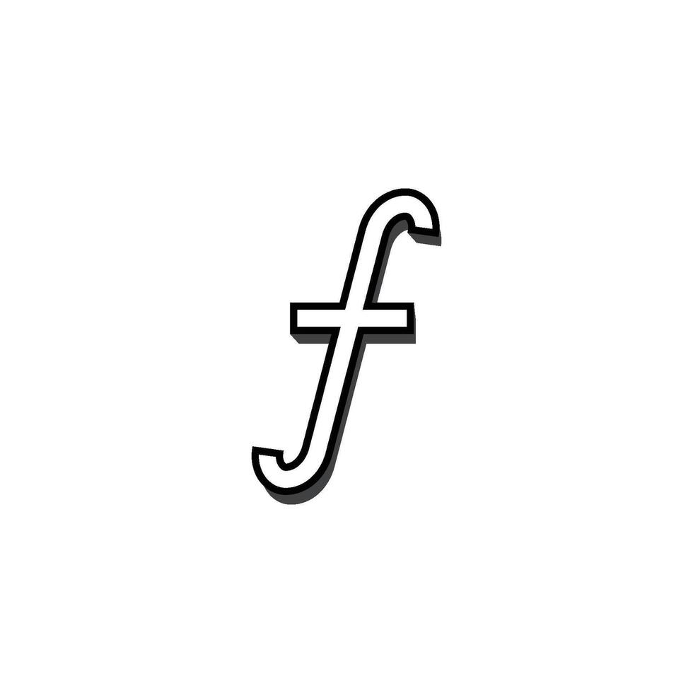 mathematical intergal symbol icon illustration vector