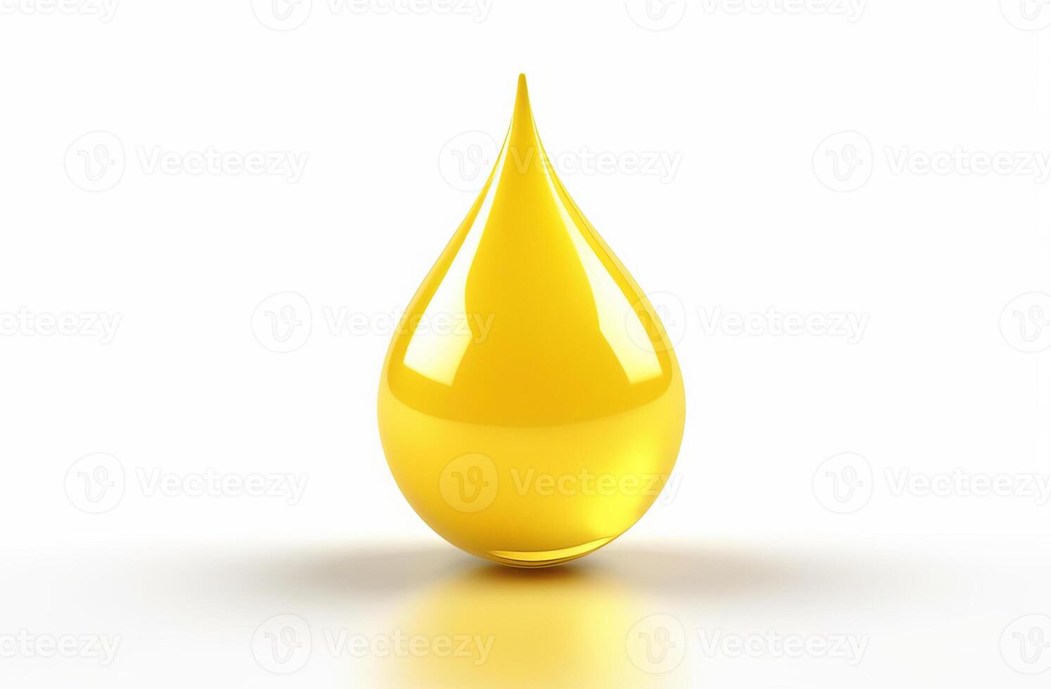 Mockup of yellow drop on white background for text name of vitamin or mineral photo