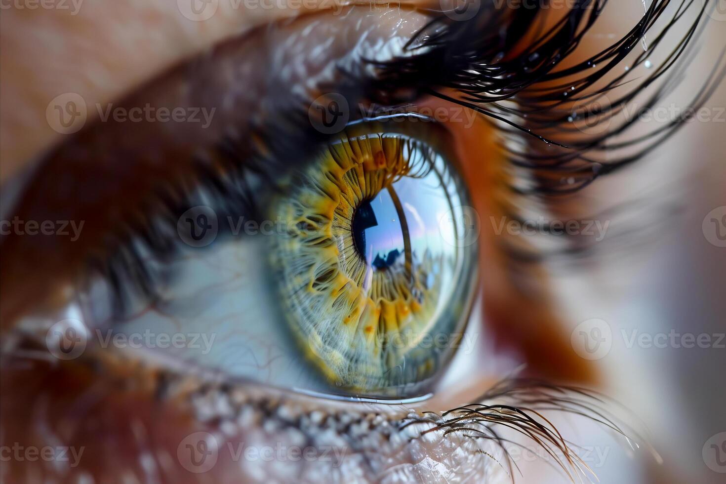 Close up human eye photo