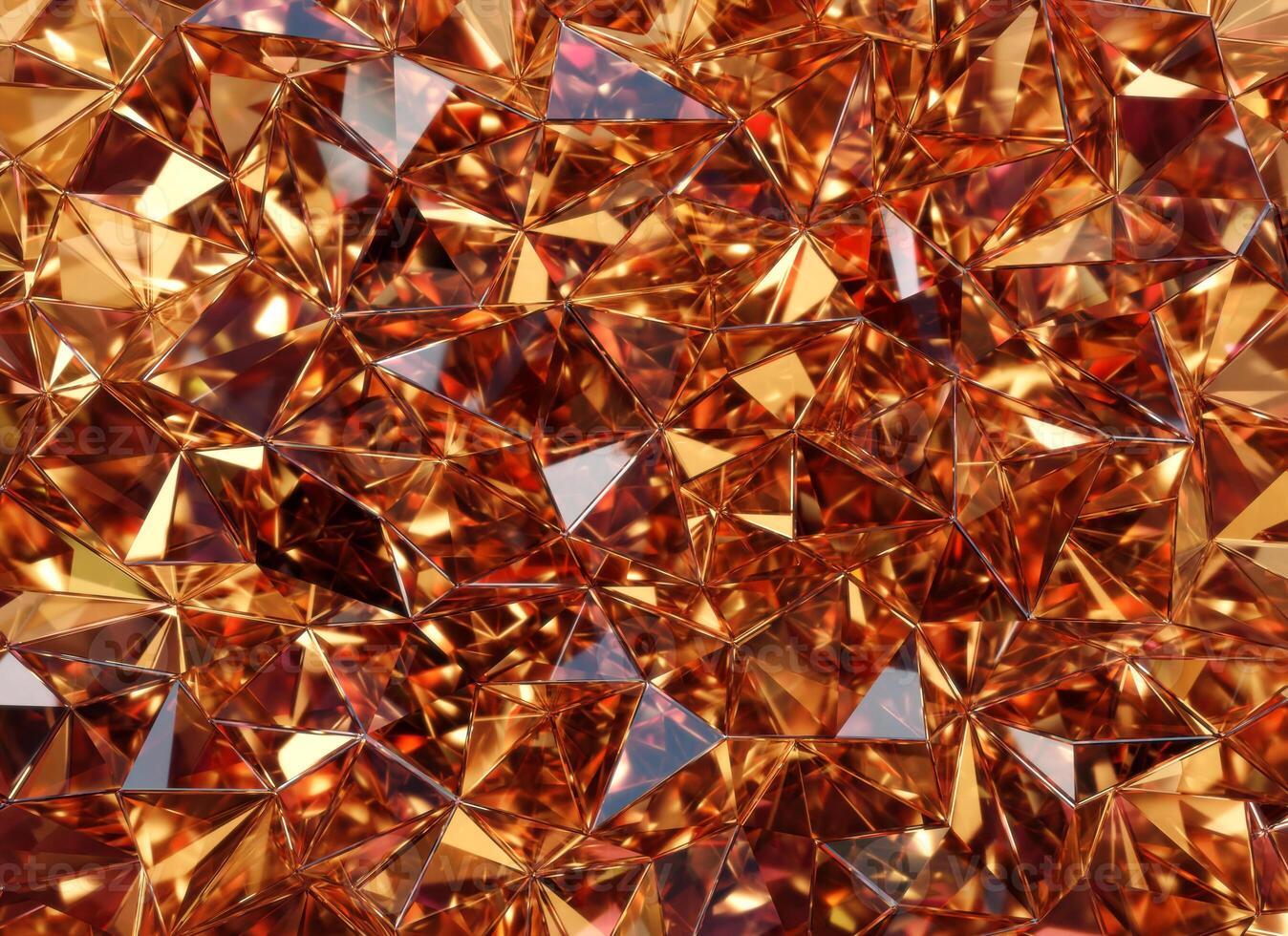 Luxury Abstract Realistic Gold Crystal Texture Reflection Close Up Background 3D rendering photo