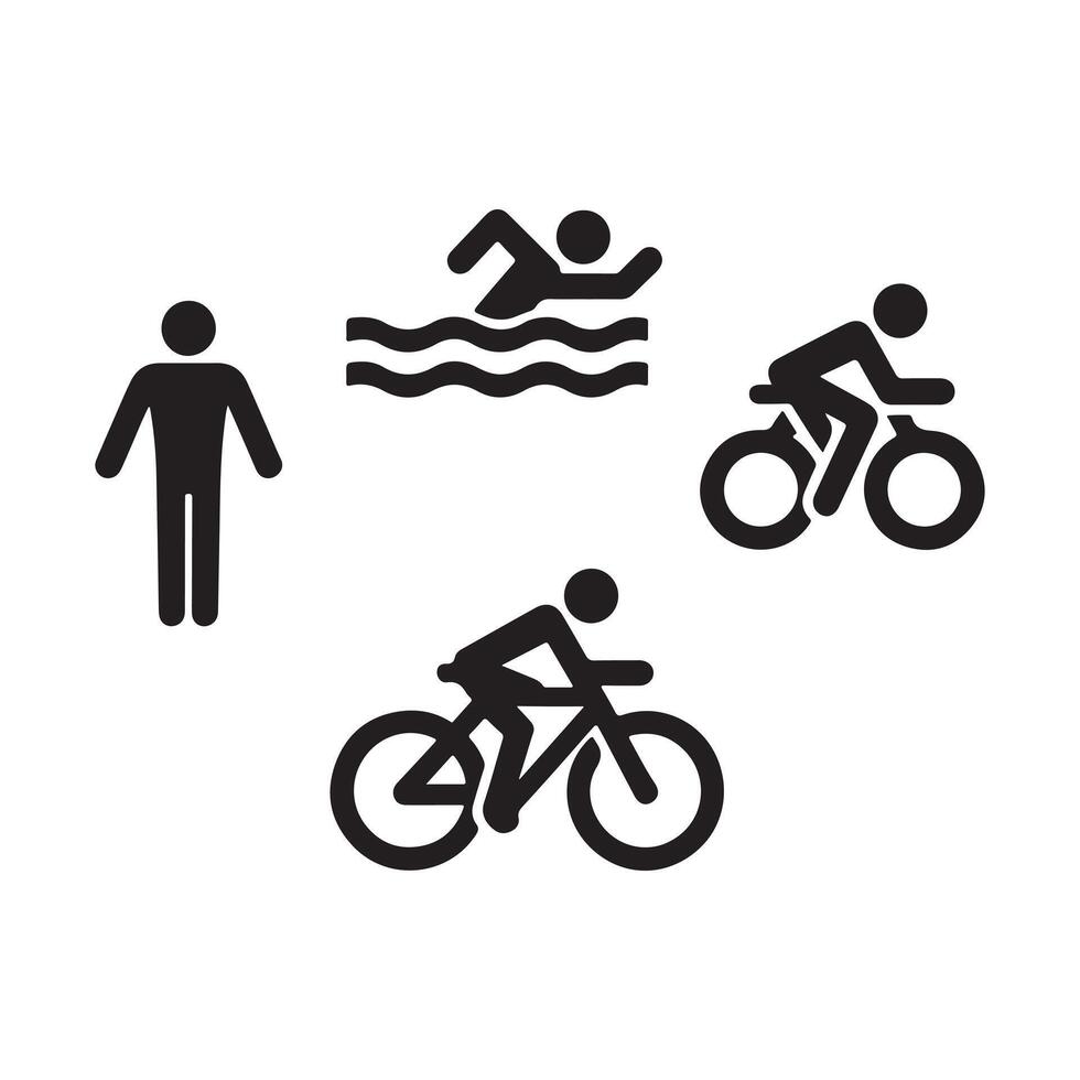Set of Outdoor Sports and Leisure Activity Icons vector
