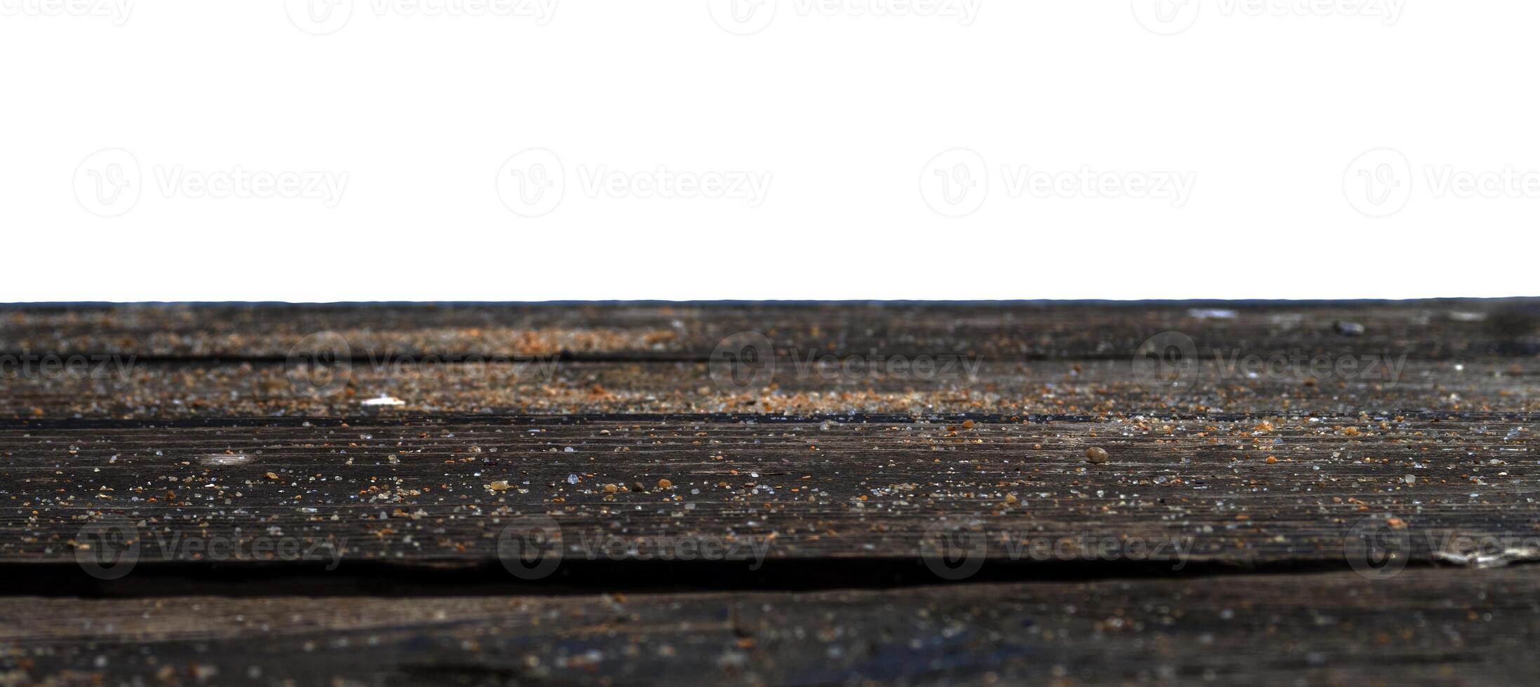 Wooden table, tabletop with grains of sand. Empty wooden shelf, counter, desk. Perspective wood tabletop photo