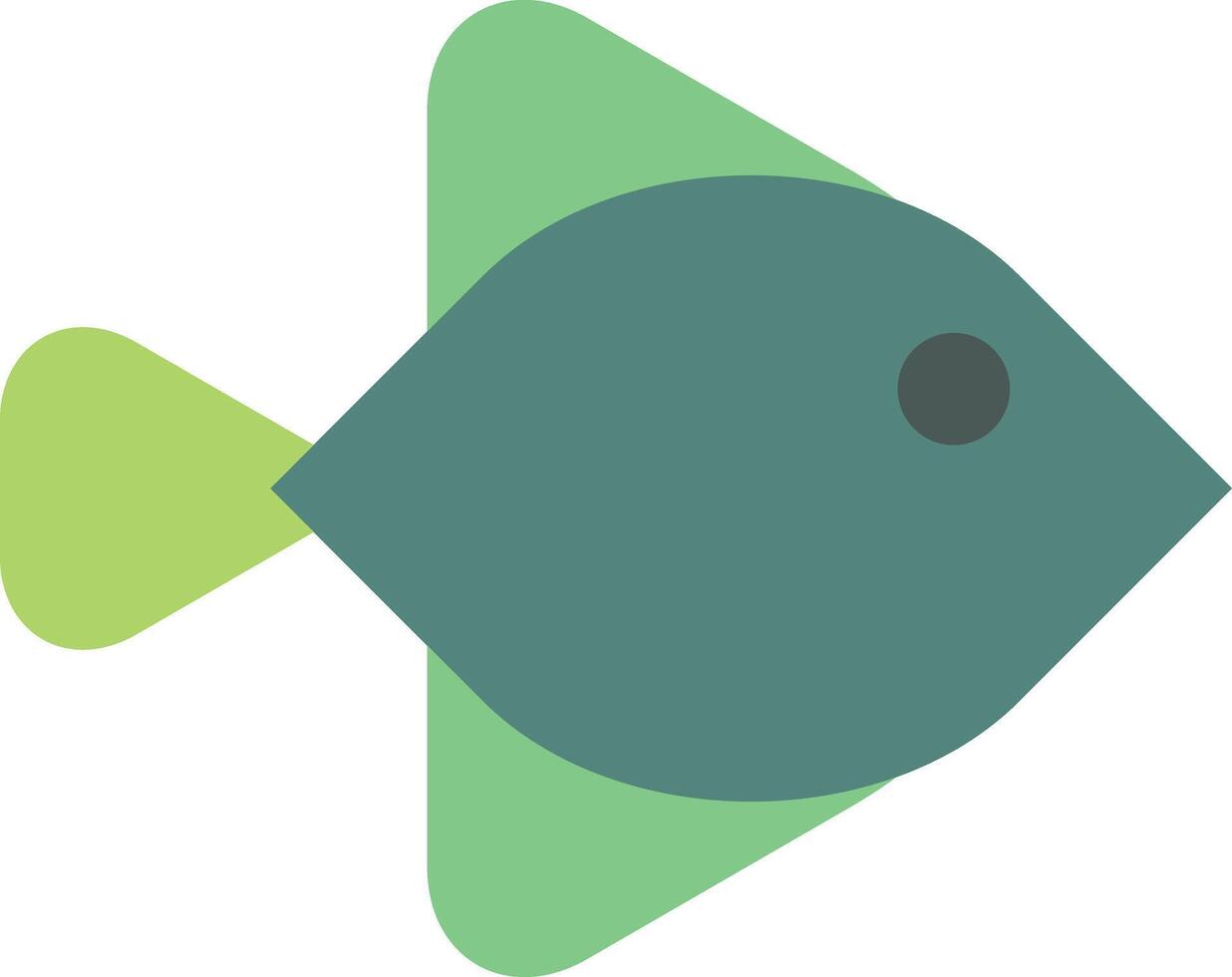 Simple flat illustration of a fish vector