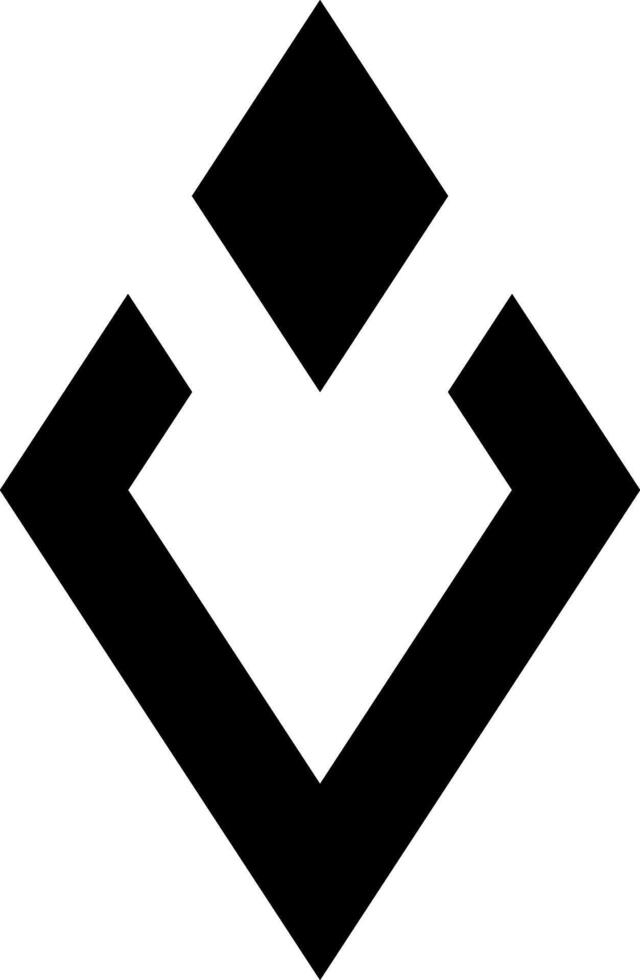 Gothic style minimalist logo symbol vector