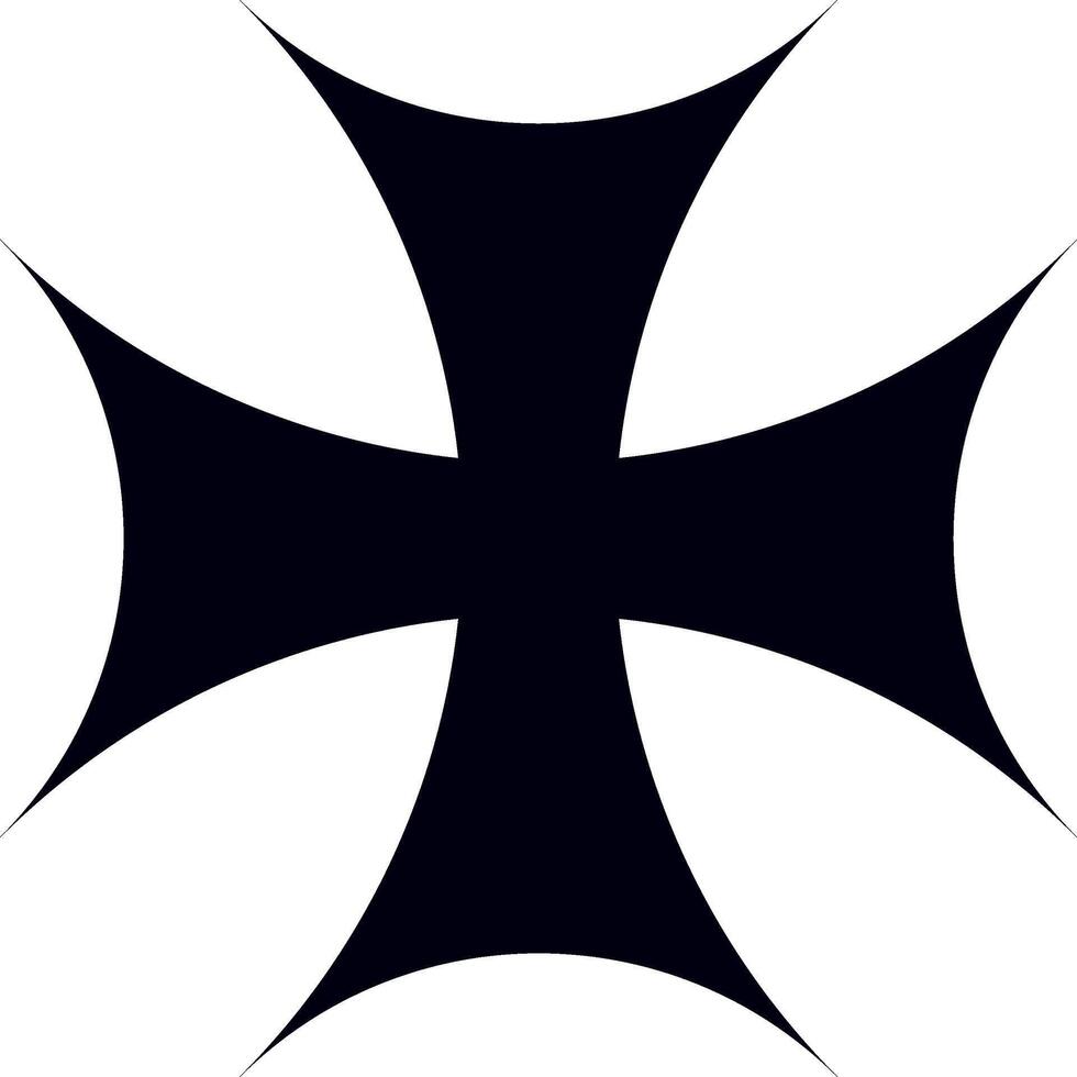Minimalist and simple gothic cross vector