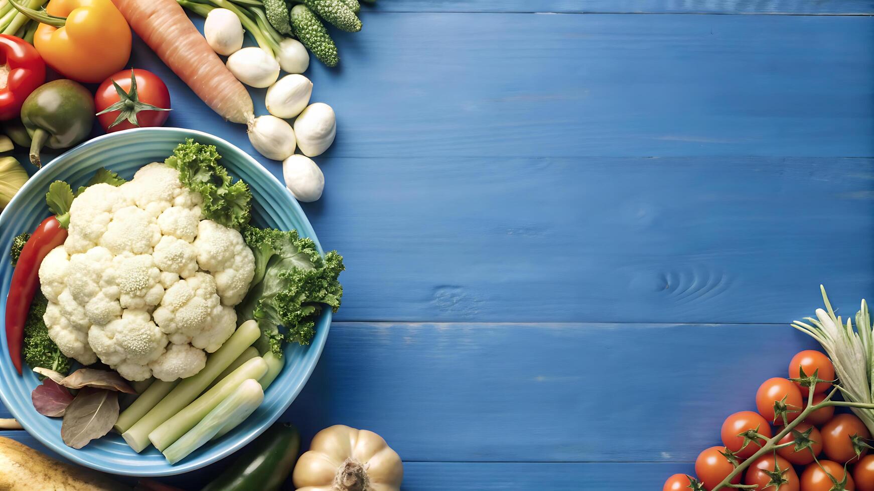 vegetables, simple design, with copy space photo