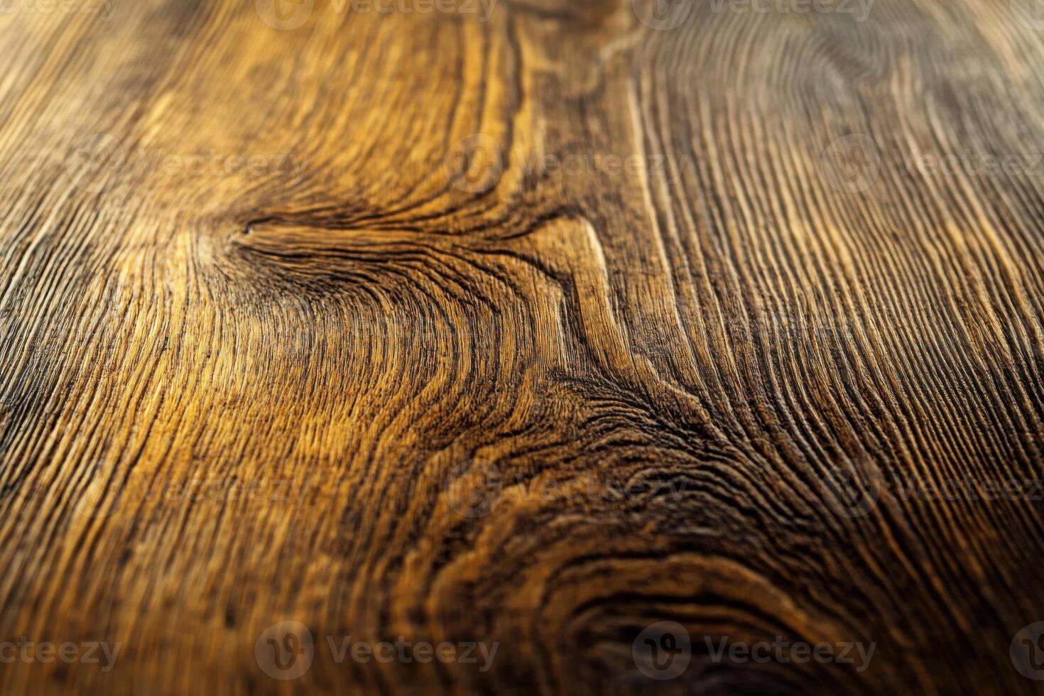 Detailed close-up of textured wooden surface showcasing grain patterns under soft lighting photo