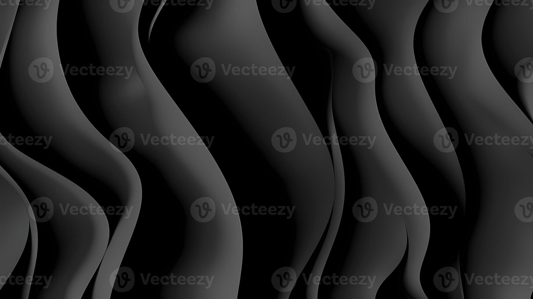 Abstract black wavy background. Smooth curves create a modern and elegant look. Concept of luxury, minimalism and sophistication. Banner for Black Friday photo