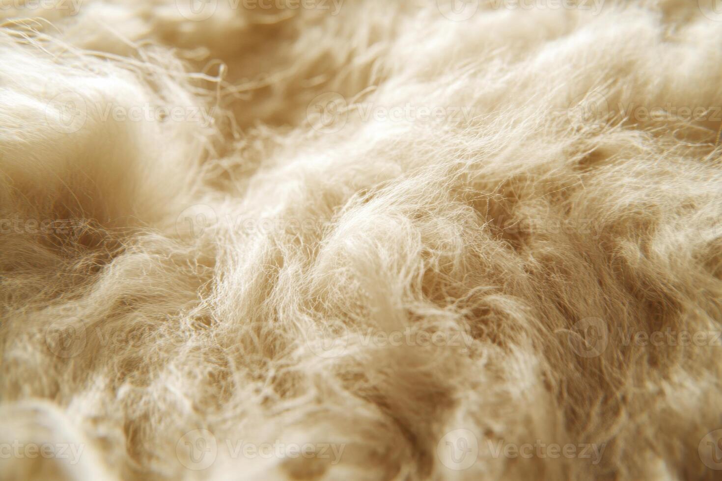 Soft, golden fibers of natural wool closely woven together create a cozy texture in natural light photo