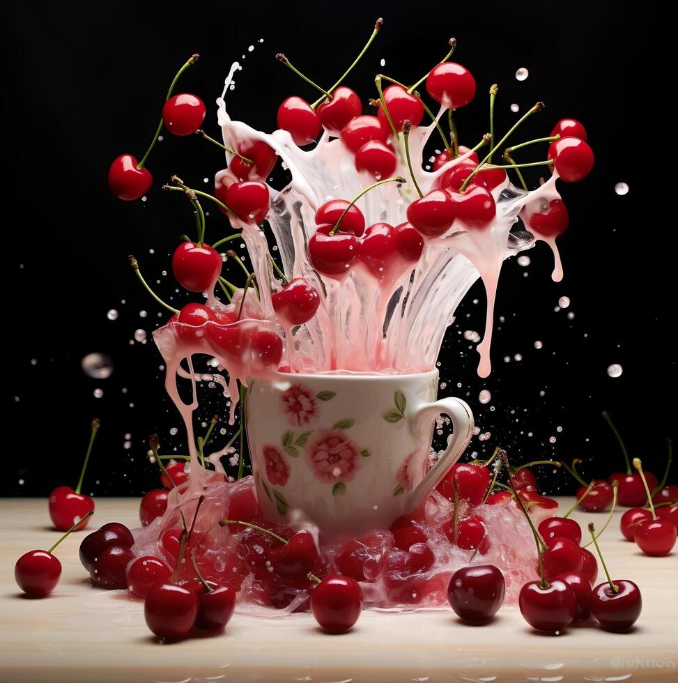 Cherry splash by james kennedy photo