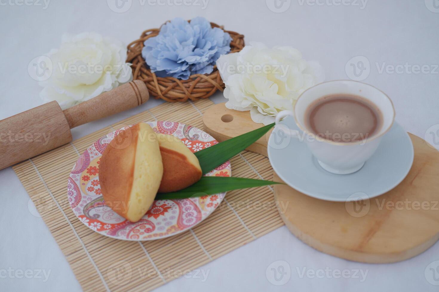 Kue Pukis or pukis cake made from flour eggs yeast and coconut milk. photo
