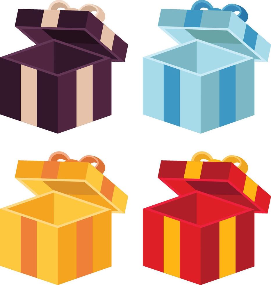 Big Opened Gift Box vector