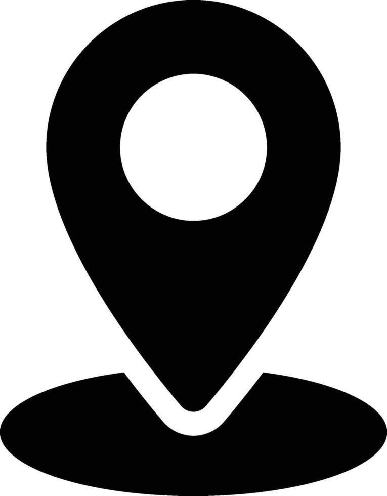 Maps with Circle Black Filled Icon Isolated on White Background vector