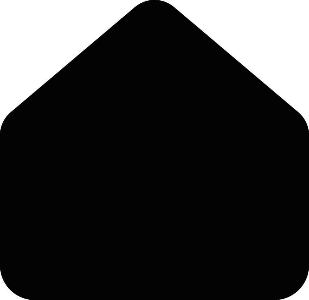 Home Full Black Filled Icon Isolated on White Background vector