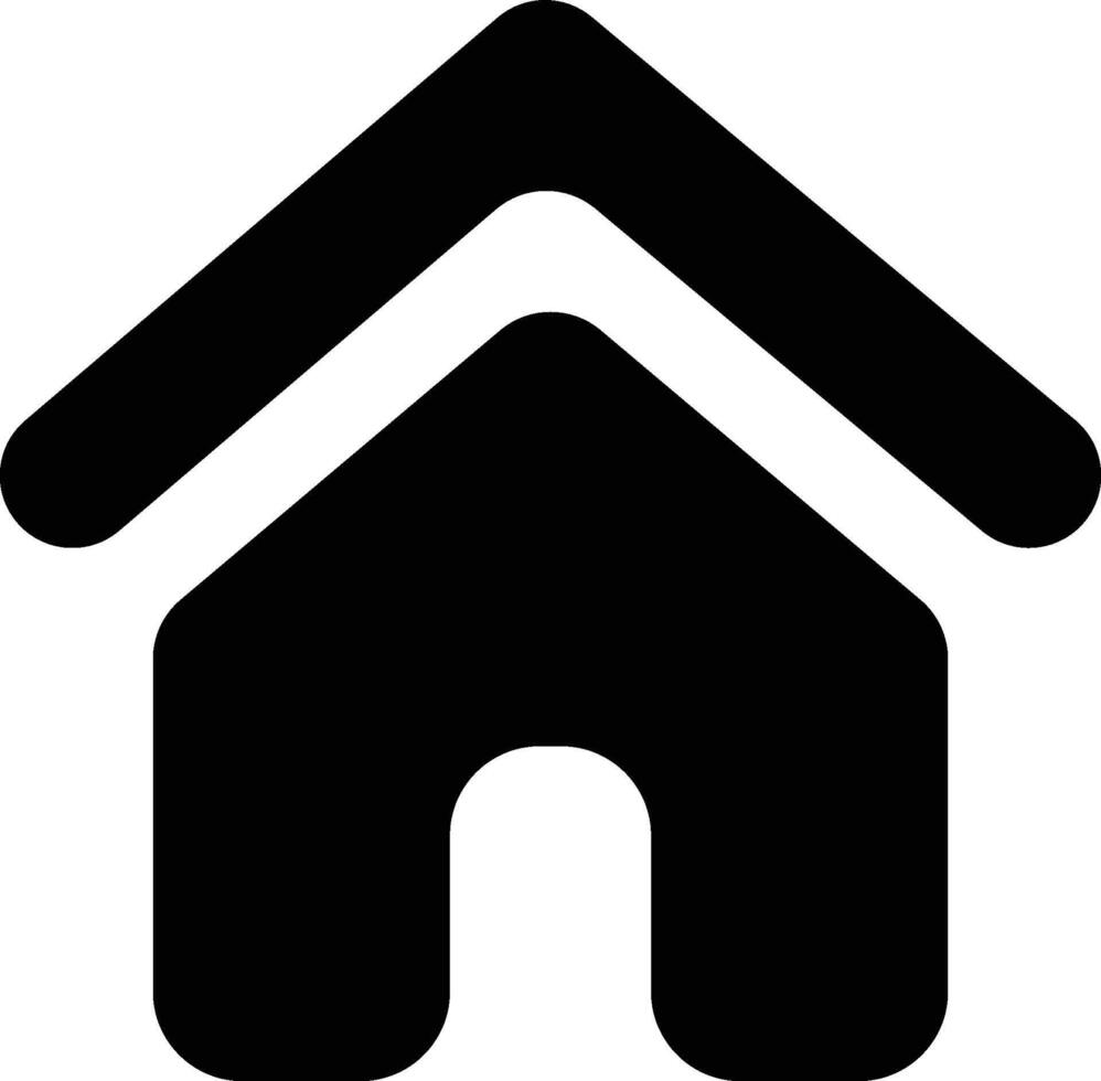 Home Roof Black Filled Icon Isolated on White Background vector