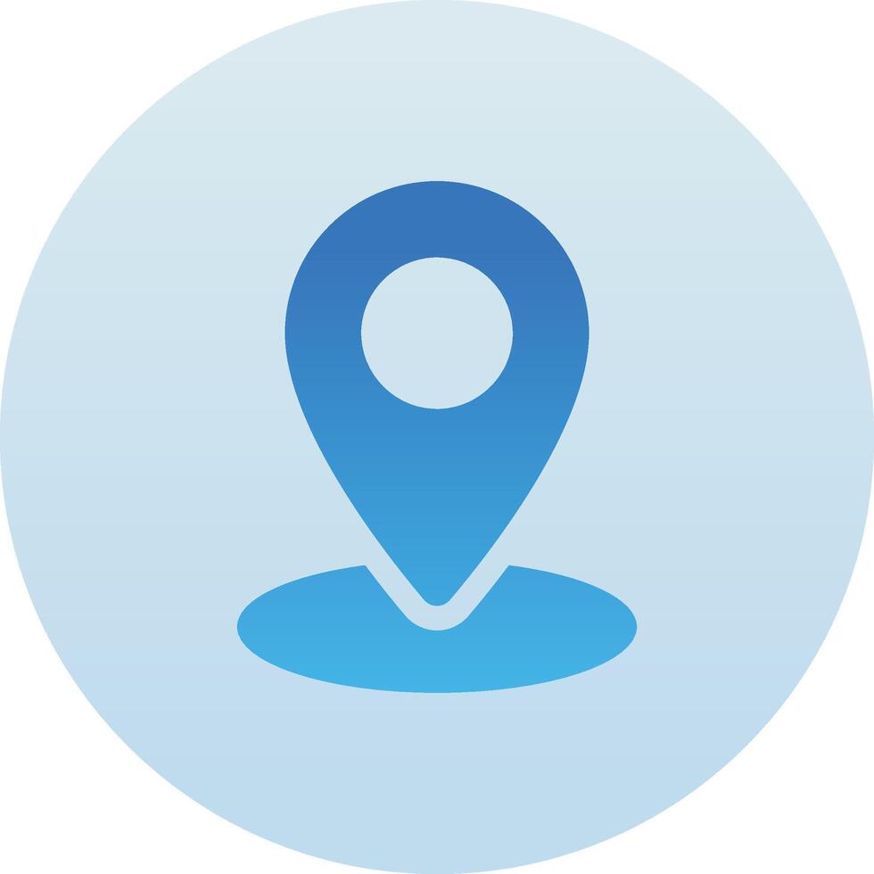 Maps with Circle Circle Icon with Blue Gradient Isolated on White Background vector