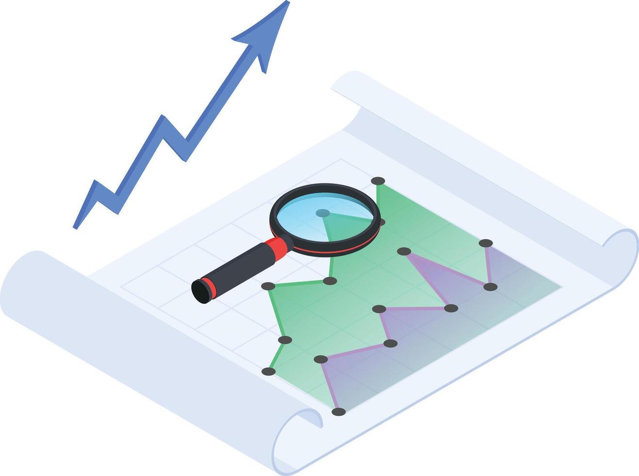 Upward Trend Analysis vector