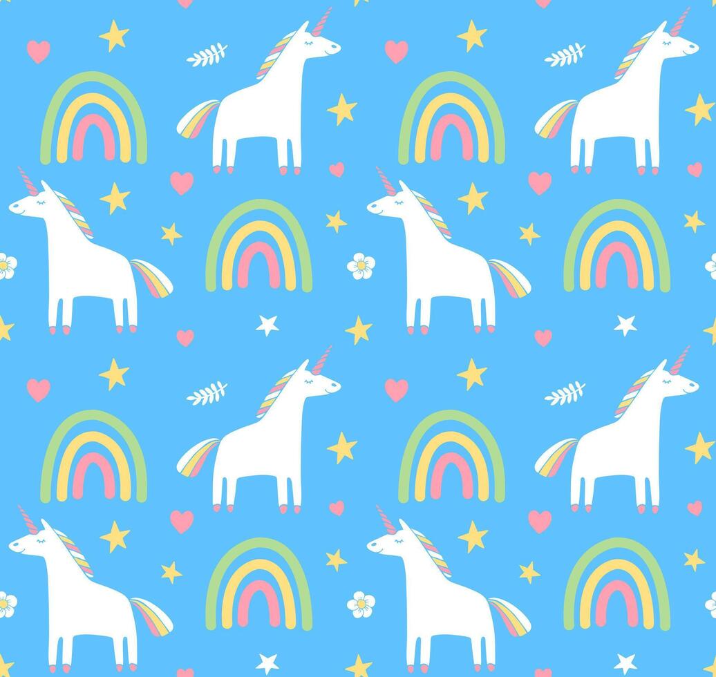 Pattern of unicorn vector