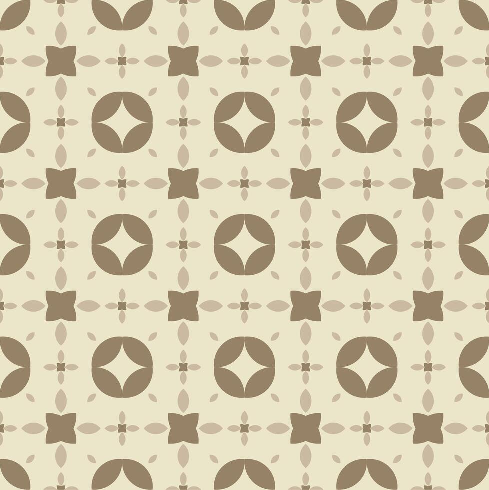 Modern Batik Patern Pastel Brown, BATIK MOTIF KAWUNG or CEPLOK, Batik Indonesian is a technique of wax resist dyeing applied to whole cloth vector