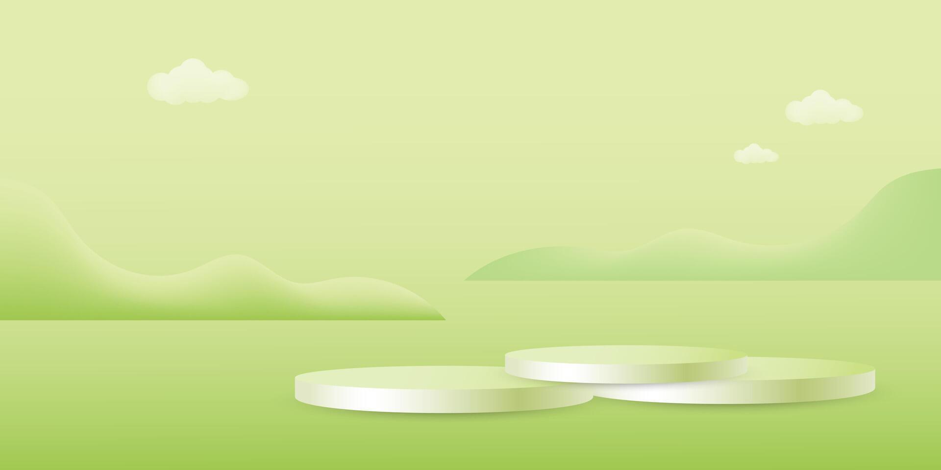 white podium for product display vector