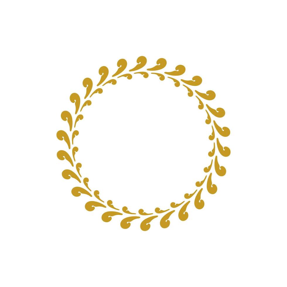 elegant gold royal frame border on white background vector