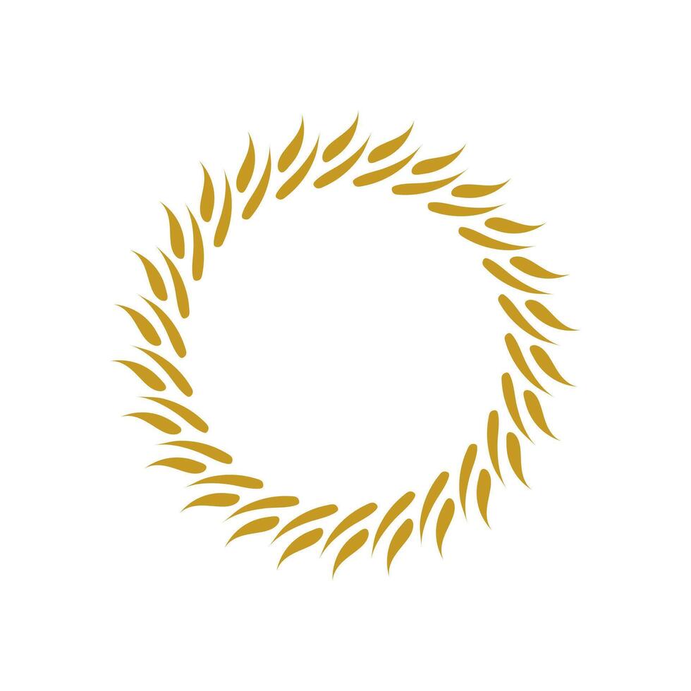 Gold Circular Laurel Frame for Invitations and Awards vector
