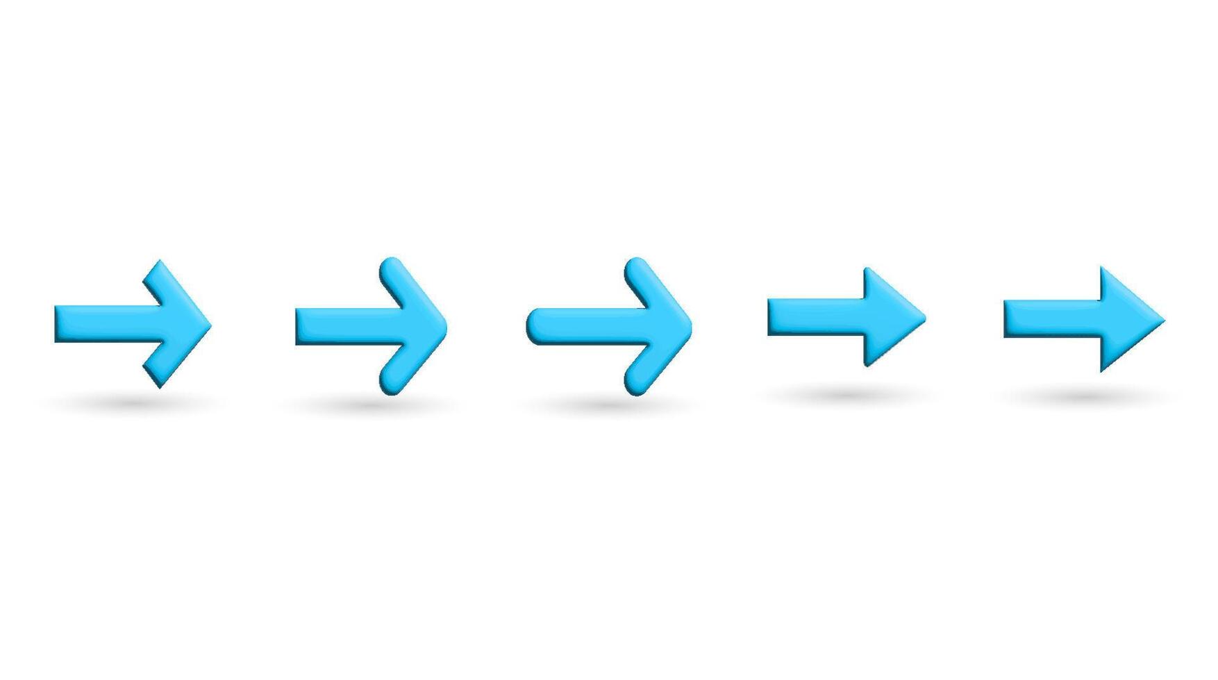 3D Arrow icon. Arrow sign and symbol illustration. vector